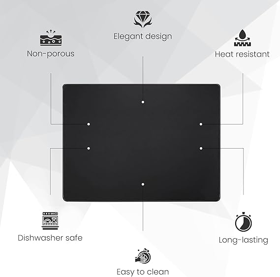 Kitchen Tempered Glass Cutting Board – 40 × 30 cm