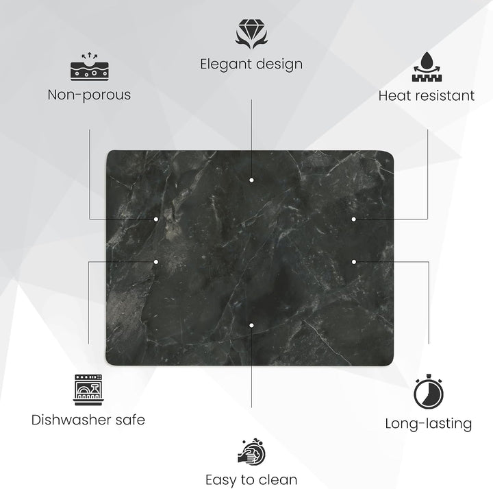 Pagnanno tempered glass chopping board and worktop saver - Design 7