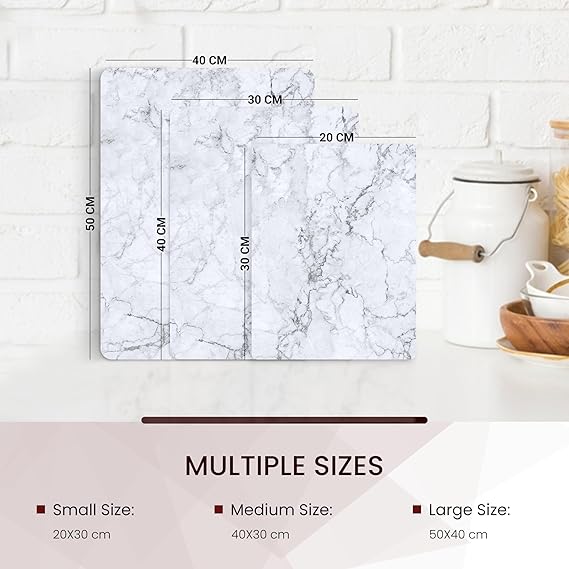 Kitchen Tempered Glass Cutting Board – 40 × 30 cm