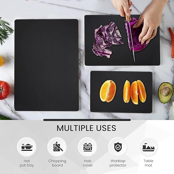 Kitchen Tempered Glass Cutting Board – 40 × 30 cm