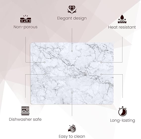 Kitchen Tempered Glass Cutting Board – 40 × 30 cm