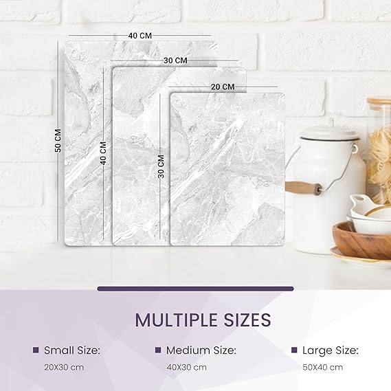 Kitchen Tempered Glass Cutting Board – 40 × 30 cm