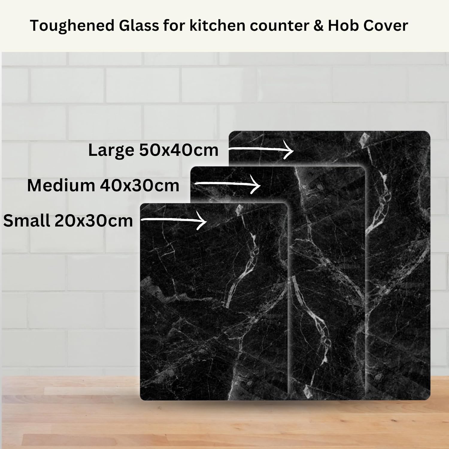 Kitchen Tempered Glass Cutting Board – 40 × 30 cm