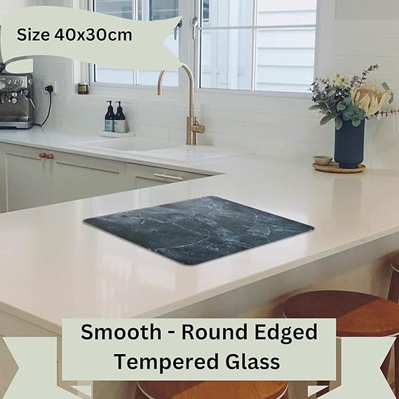 Kitchen Tempered Glass Cutting Board – 40 × 30 cm