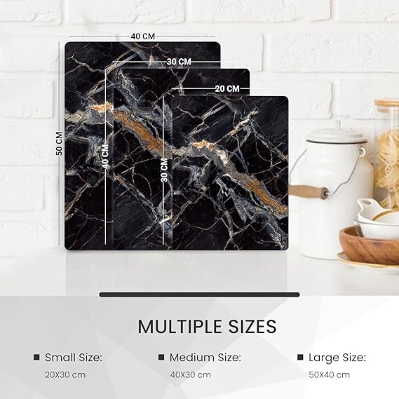 Kitchen Tempered Glass Cutting Board – 40 × 30 cm