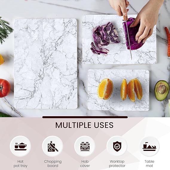 Kitchen Tempered Glass Cutting Board – 40 × 30 cm