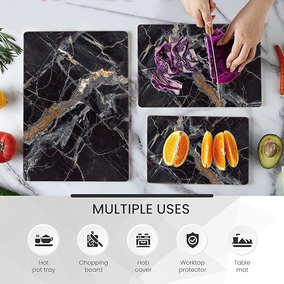 Kitchen Tempered Glass Cutting Board – 40 × 30 cm