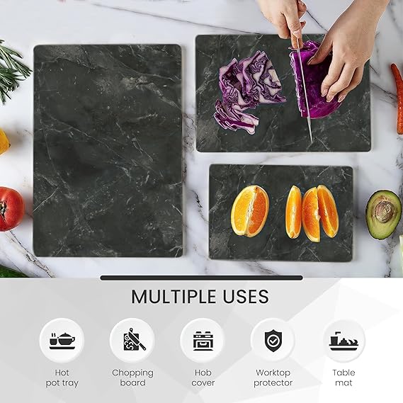 Kitchen Tempered Glass Cutting Board – 40 × 30 cm