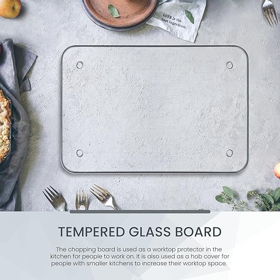 Kitchen Tempered Glass Cutting Board – 40 × 30 cm