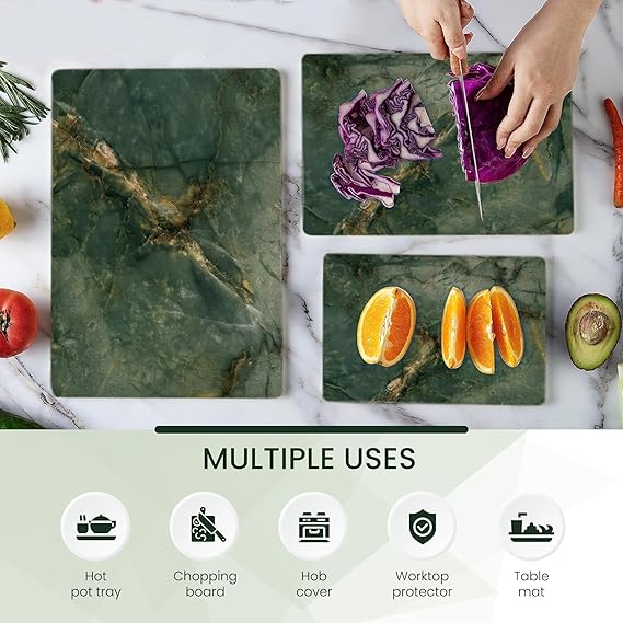 Kitchen Tempered Glass Cutting Board – 40 × 30 cm