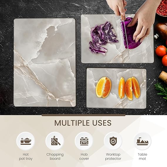 Kitchen Tempered Glass Cutting Board – 40 × 30 cm