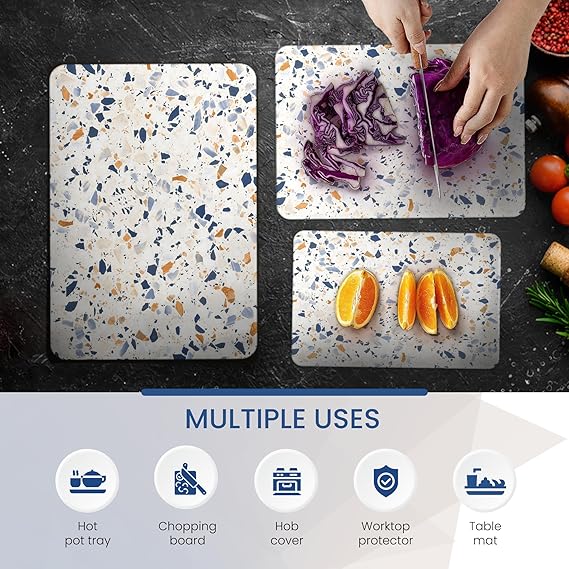 Kitchen Tempered Glass Cutting Board – 40 × 30 cm