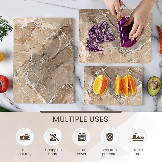 Kitchen Tempered Glass Cutting Board – 40 × 30 cm