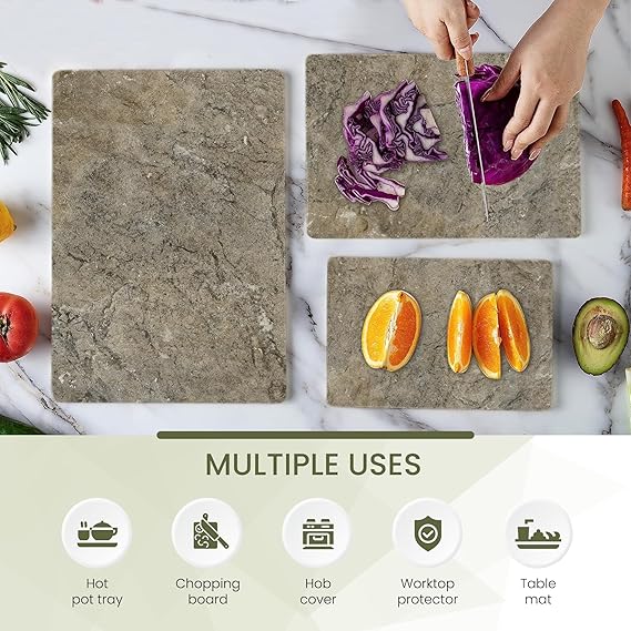 Kitchen Tempered Glass Cutting Board – 40 × 30 cm